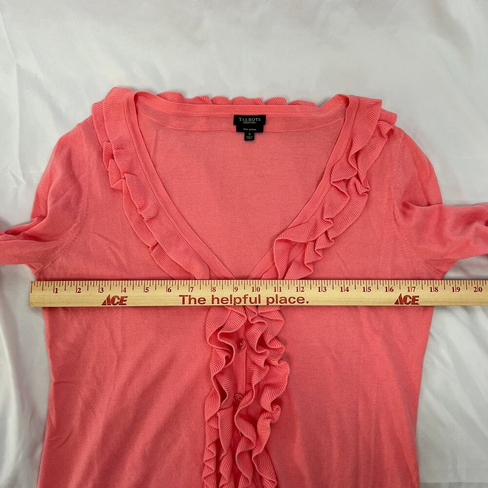 Talbots Bundle Button Down Ruffle Front Cardigan … - image 8